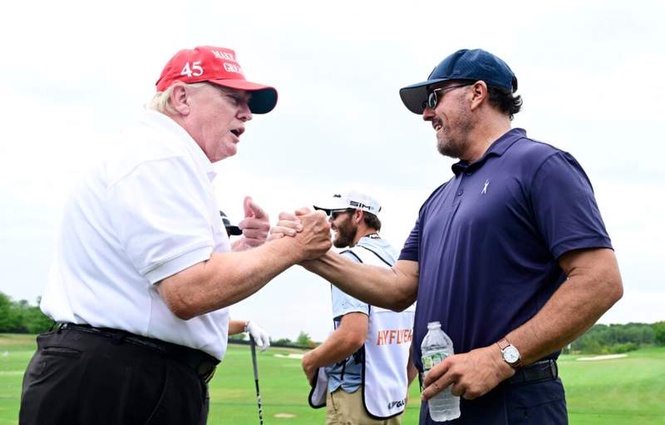 Image from: Donald Trump once claimed he beat Phil Mickelson’s score on a course
