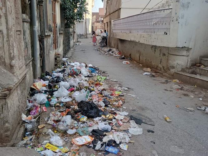 Image from: Door-to-door waste collection halted in Karnal