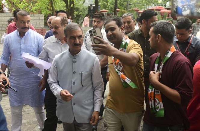 Image from: Sukhu targets BJP in poll push