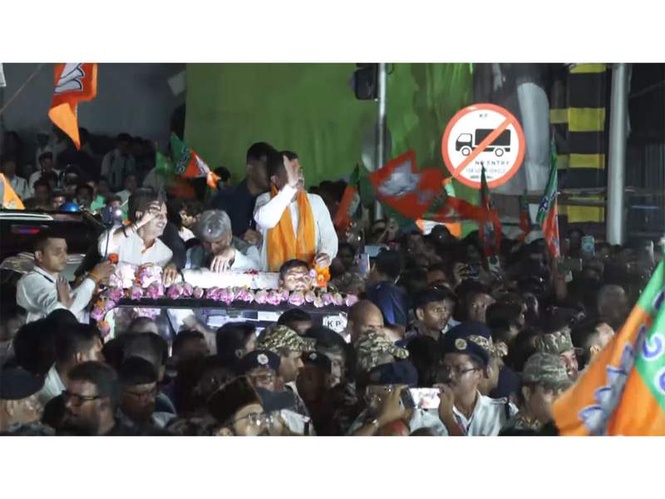 Image from: West Bengal CM Suvendu Adhikari holds victory procession in Bhabanipur, vacates Nandigram assembly seat