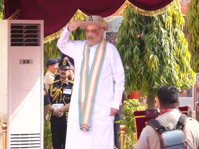 Image from: Amit Shah attends President's Colour Award Ceremony of NDRF in Ghaziabad