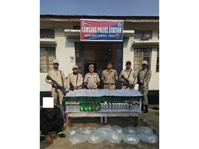 Image from: Manipur Police arrests Bootlegger in Imphal West, seizes 250 litres of liquor