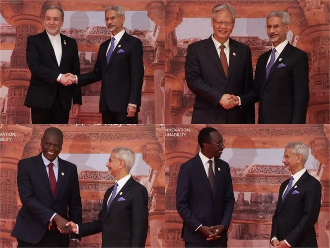 Image from: EAM Jaishankar welcomes ministers, representatives at BRICS Foreign Ministers' Meeting in New Delhi