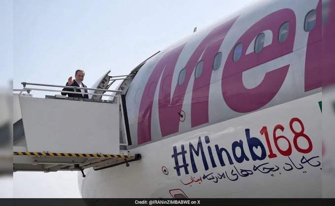 Image from: ‘Message was loud and clear’: Iran FM Araghchi arrives in India for BRICS meet aboard ‘Minab168’ aircraft