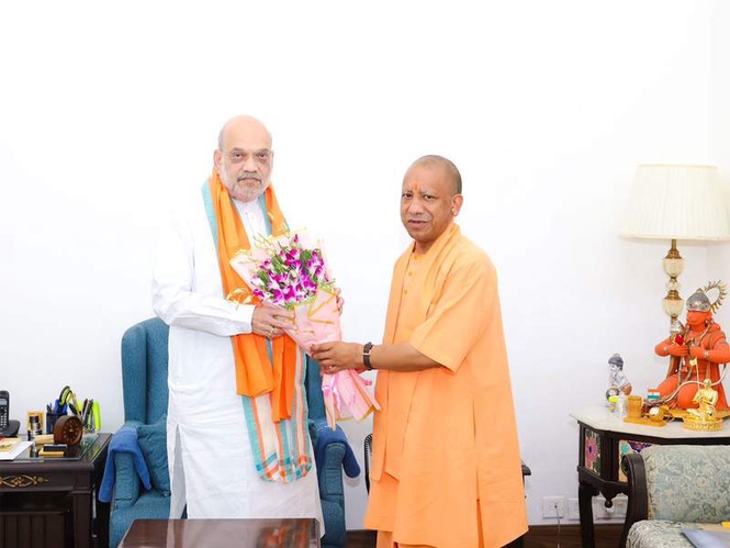 Image from: UP CM Yogi Adityanath meets Union Minister Amit Shah in Delhi