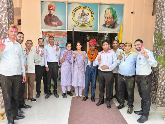 Image from: Daughter of private school van driver tops BSEH’s matriculation exam in Haryana