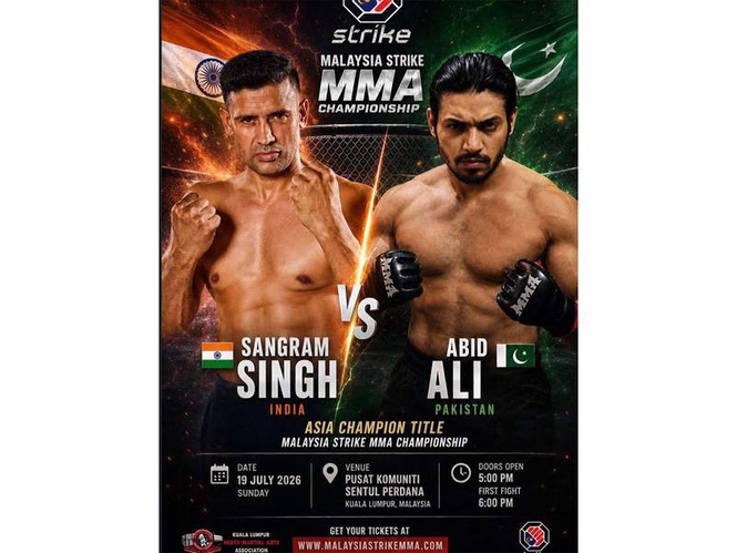 Image from: Sangram Singh set for historic Asia Championship MMA clash against Pakistan’s Abid Ali