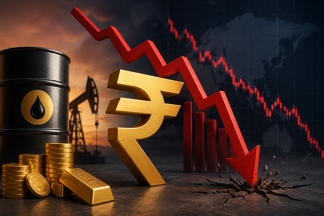 Image from: Rupee hits all-time low, breaches 96 mark against dollar