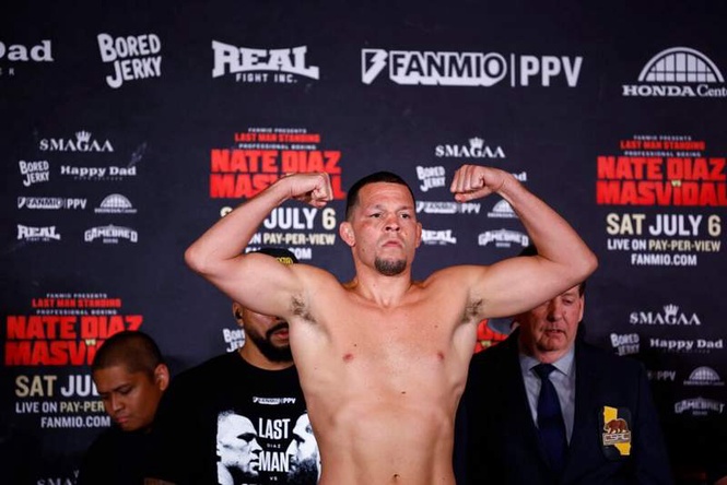Image from: Shocking weight loss: Nate Diaz at his skinniest in years before Mike Perry clash