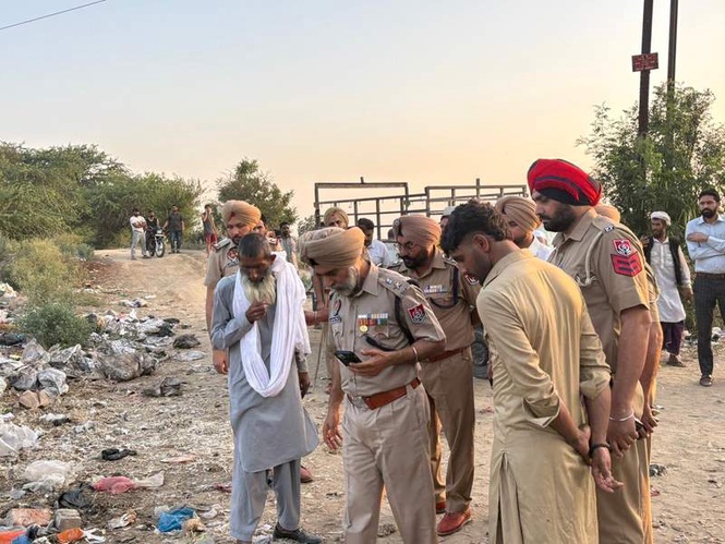 Image from: Close shave for man after mild blast at garbage dump in Malerkotla; buffalo dies