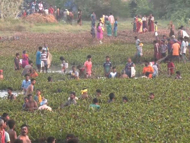Image from: Tamil Nadu: Centuries-old fishing festival celebrated in Kallandhiri village near Melur