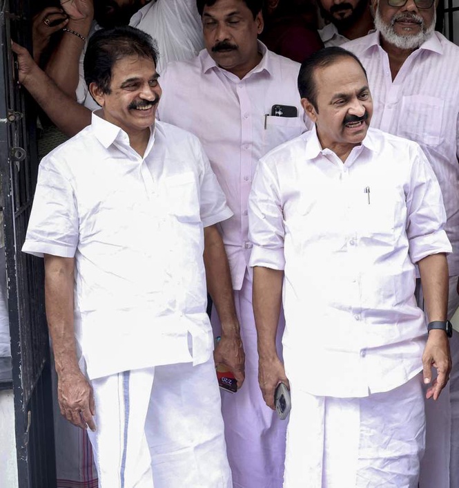 Image from: Kerala CM-designate Satheesan meets Venugopal; dismisses reports of differences amid cabinet talks