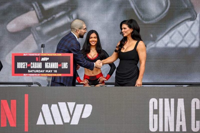 Image from: From health crisis to 100lb transformation: Gina Carano’s jaw‑dropping comeback plans