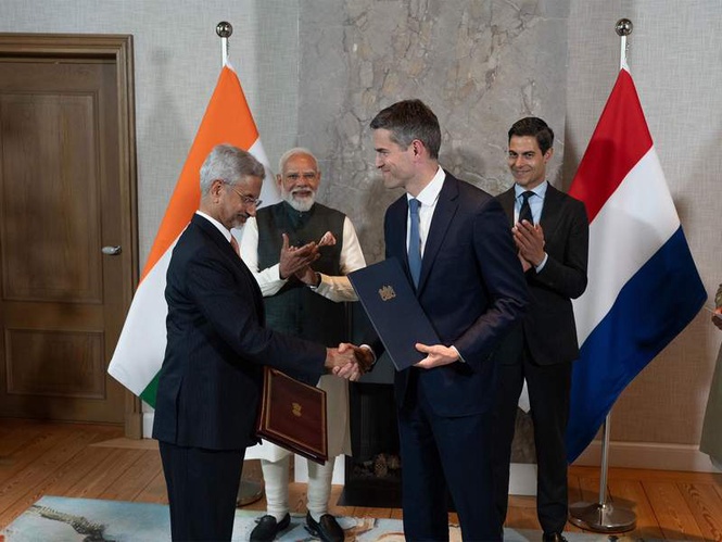 Image from: India-Netherlands engagement deepens as EAM Jaishankar meets Dutch counterpart