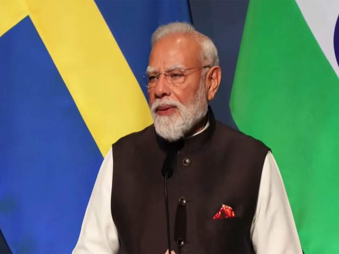 Image from: PM Modi conferred with Sweden’s ‘Order of the Polar Star’, calls it “an honour for 140 crore people of India”