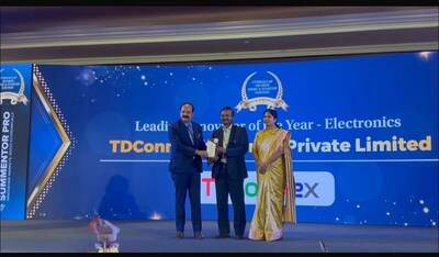 Image from: TDConnex wins Leading Innovator of the Year award for Electronics at India’s 2026 MSME Awards