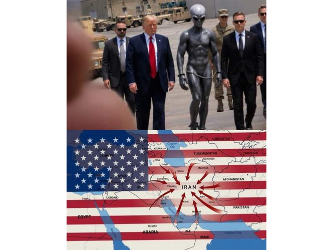 Image from: From sci-fi strikes to alien escorts: Inside Trump’s surreal AI blitz on Iran