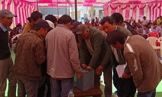 Image from: Ph-1 training for Panchayati Raj Election staff conducted at Kaza