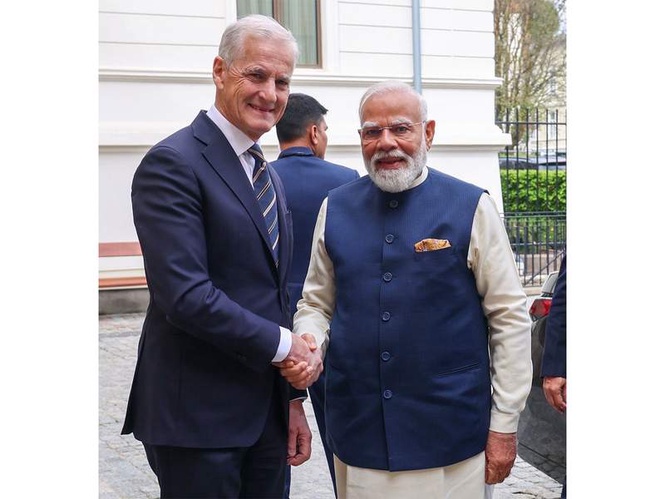 Image from: "Green strategic partnership will strengthen cooperation": PM Modi after talks with Norway's PM Støre