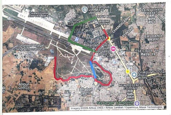 Image from: When Punjab said no, Haryana yes: Here is new airport road that changes everything for Chandigarh Tricity flyers