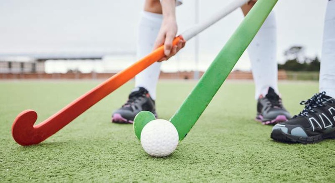 Image from: Junior teams of Jarkhar, Chachrari advance in hockey championship