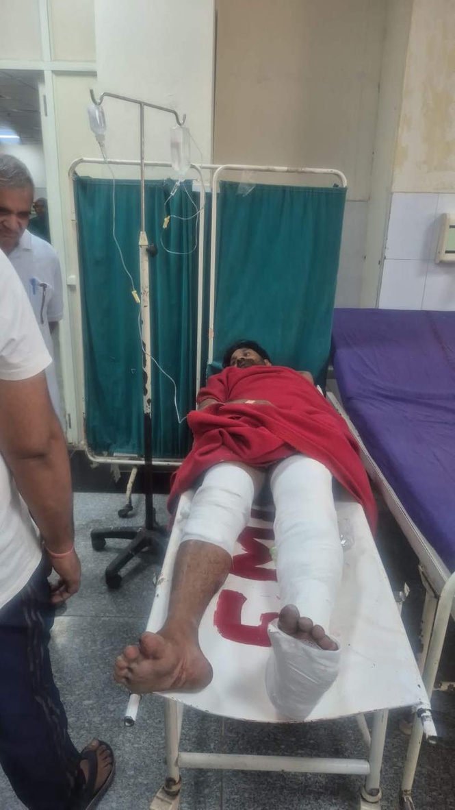 Image from: Suspected cow smuggler injured in police encounter in Haryana’s Nuh, hunt on for 2