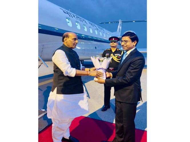 Image from: Defence Minister Rajnath Singh arrives in South Korea on second leg of two-nation visit