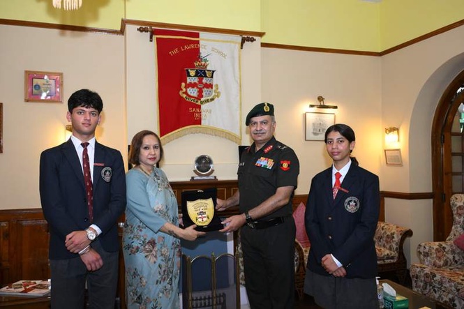 Image from: Lt Gen Ahuja inspires students at Lawrence School, Sanawar