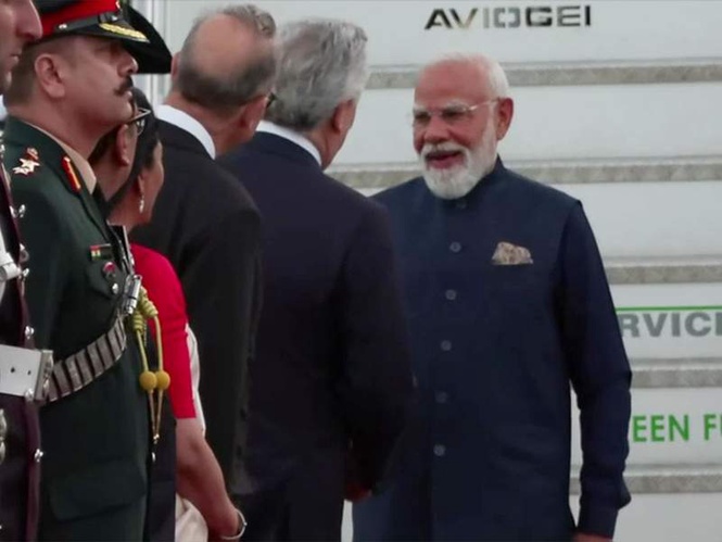 Image from: PM Modi arrives in Italy for last leg of five-nation tour