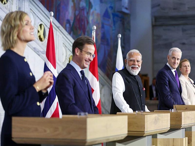 Image from: India, Nordic nations stress on WTO's central role, maritime security cooperation at Oslo Summit