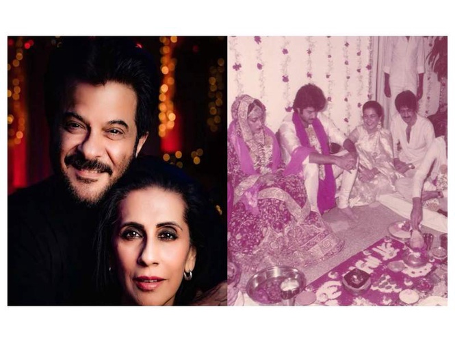 Image from: Anil Kapoor celebrates 53 years of togetherness with wife Sunita Kapoor, shares rare wedding picture