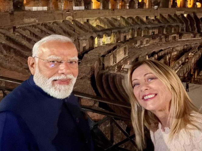Image from: “Welcome to Rome, my friend”: Italian PM Meloni extends heartfelt welcome to PM Modi in Italy