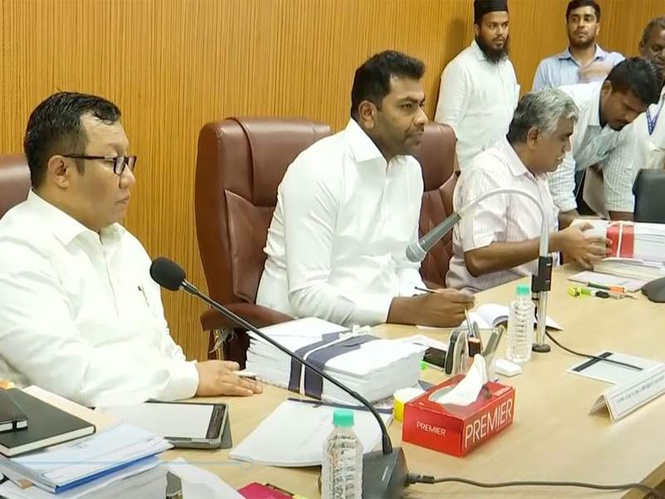 Image from: Tamil Nadu Minister Aadhav Arjuna chairs review meeting with officials at PWD in Chepauk