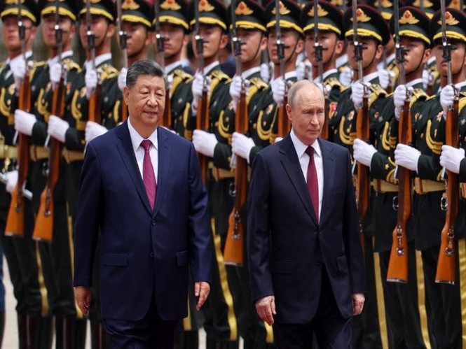 Image from: Beijing: Chinese President Xi Jinping welcomes Russian President Putin