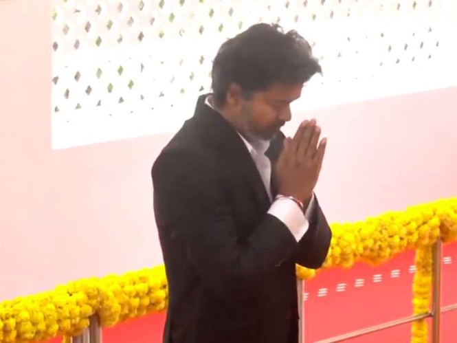 Image from: Tamil Nadu CM C Joseph Vijay pays floral tribute to Pandit Iyothee Thass on his 181st birth anniversary