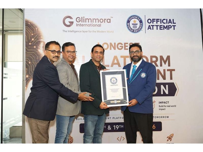 Image from: India’s Glimmora International Guinness World Records for 24-Hour AI Platform Development Hackathon