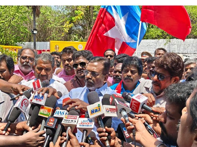 Image from: "Will consult senior party leaders before deciding on TVK's cabinet invitation": VCK chief Thol Thirumavalavan