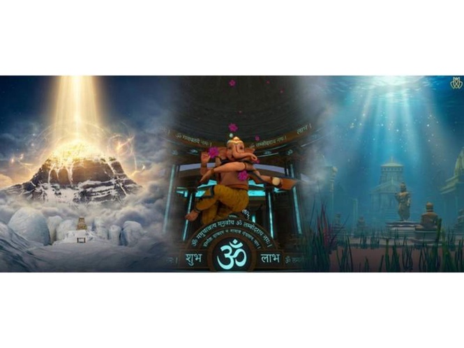 Image from: Now Experience Kailash, Dwarka & Temple Pooja in VR with Metagod Creator’s AI Technology
