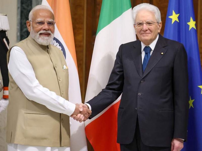 Image from: PM Modi meets Italian President, discusses ways to boost bilateral ties