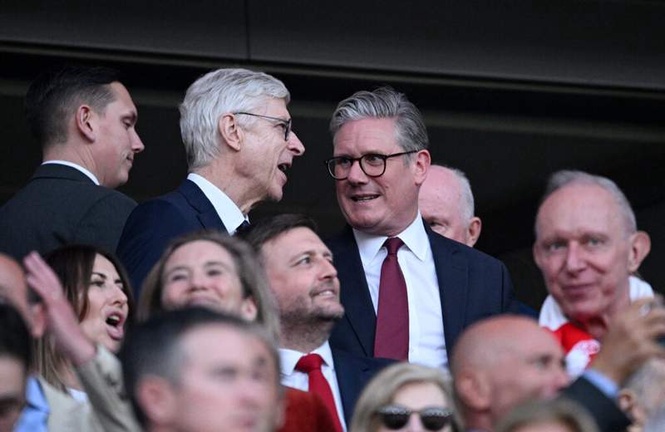 Image from: How UK Prime Minister Sir Keir Starmer reacted to Arsenal ending 22-year PL drought