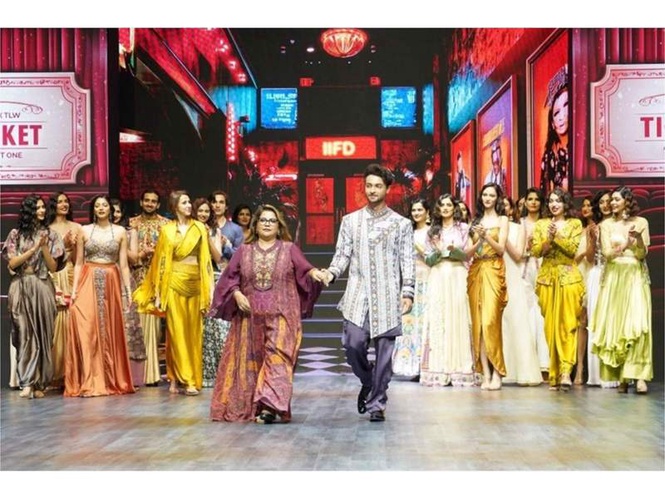 Image from: IIFD Showcases “Mithila Élan” at Times Lifestyle Week 2026 with Actor Aayush Sharma as Showstopper