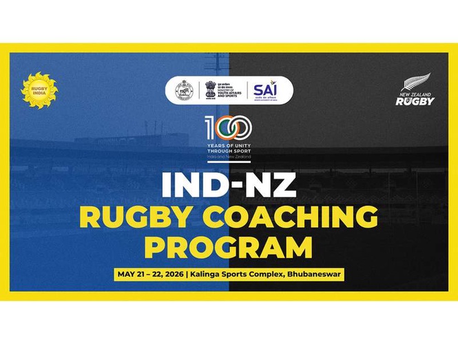 Image from: India-New Zealand mark 100 years of sporting ties with expert rugby coaching programme