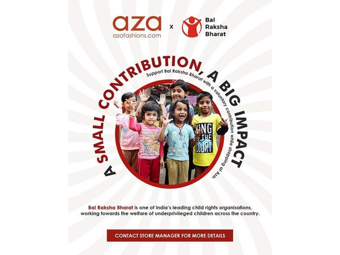 Image from: Aza Announces Association with Bal Raksha Bharat to Support Meaningful Social Impact