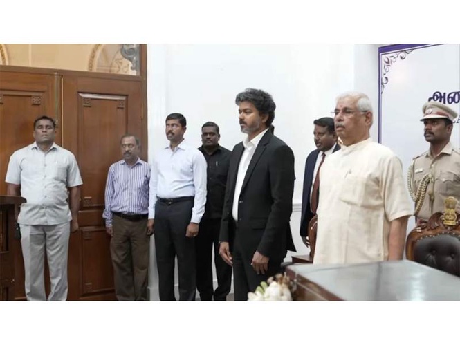 Image from: Anthem row escalates in Tamil Nadu as 'Tamil Thai Valthu' relegated behind Vande Mataram for third time