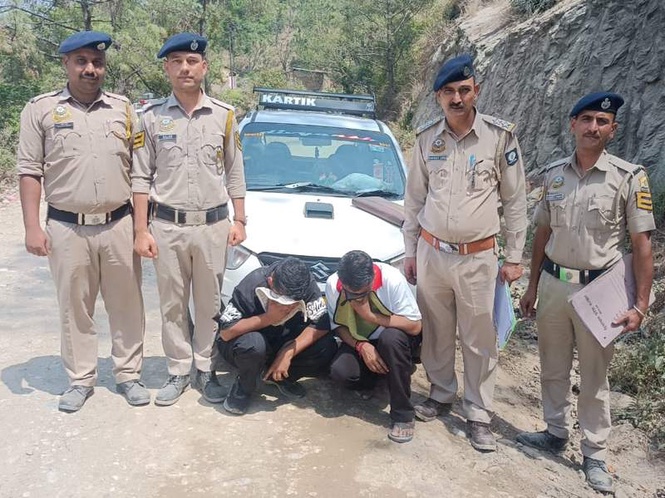 Image from: Father-son duo held with 883 gm charas in Kangra’s Dehra