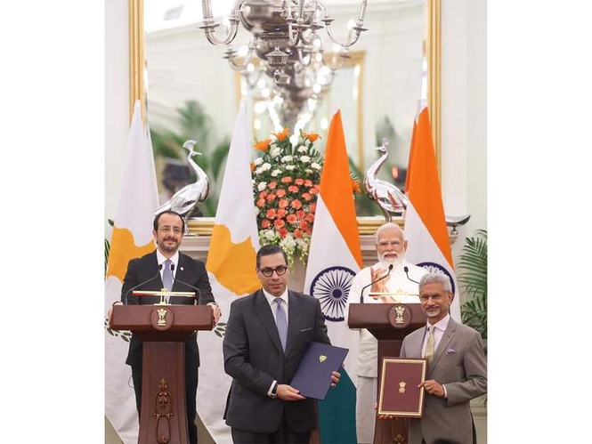 Image from: Will support early resolution to Ukraine, West Asia conflicts: PM Modi; Cyprus backs India's bid for reformed UNSC