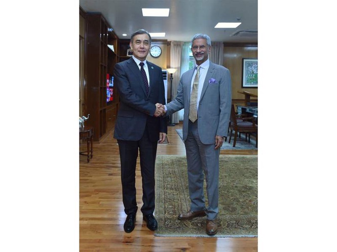 Image from: EAM meets SCO Secretary General Yermekbayev, discusses regional issues
