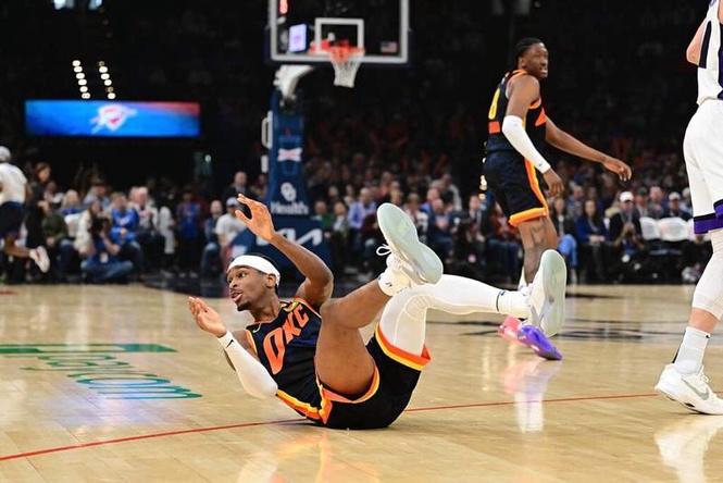 Image from: ESPN analyst fuels ‘flopping Shai’ debate with staggering playoff stat