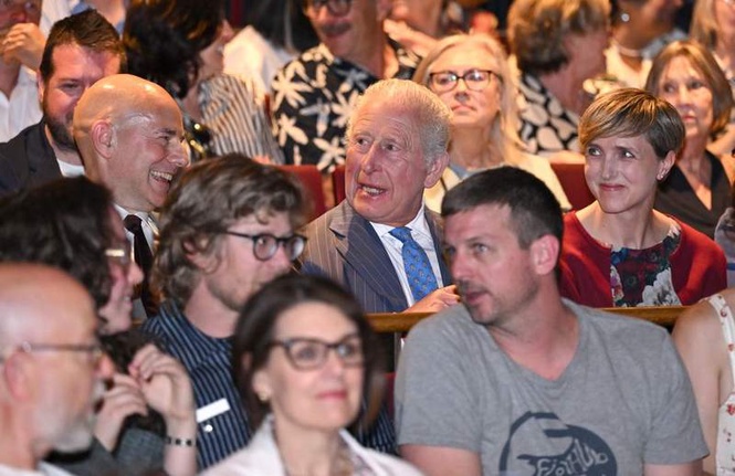 Image from: King Charles arrives as surprise guest at Royal Shakespeare Theatre for show