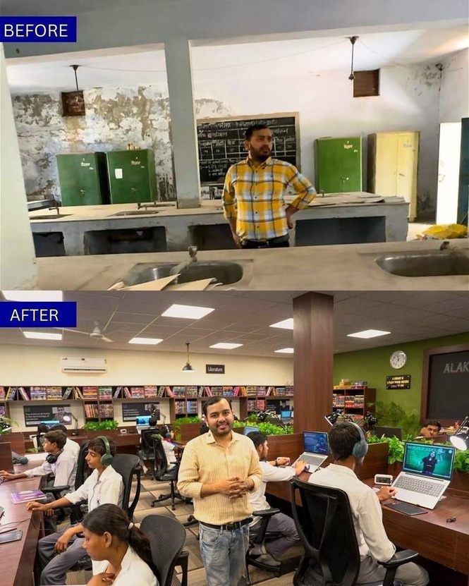 Image from: Alakh Pandey Supports Grassroot’s Free Education, Funds Digital Library in Village for Competitive Exam Aspirants